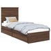 Pat cu storage Stejar închis 75 x 190 cm Lemn compozit - WALTI WALTI