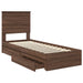 Pat cu storage Stejar închis 75 x 190 cm Lemn compozit - WALTI WALTI