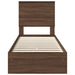 Pat cu storage Stejar închis 75 x 190 cm Lemn compozit - WALTI WALTI