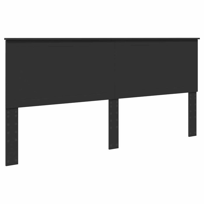 Cadru de pat Negru și argintiu 200 x 200 cm Lemn prelucrat WALTI