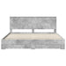 Cadru de pat cu sertar Gri din beton 200 x 200 cm Lemn compozit - WALTI WALTI