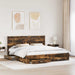 Cadru de pat Stejar fumuriu 200 x 200 cm Lemn compozit - WALTI WALTI