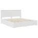 Cadru de pat cu headboard Alb 180 x 200 cm Lemn compozit - WALTI WALTI