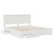 Cadru de pat cu headboard Alb 180 x 200 cm Lemn compozit - WALTI WALTI