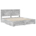 Cadru de pat cu sertar Gri din beton 180 x 200 cm Lemn compozit - WALTI WALTI