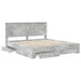 Cadru de pat cu sertar Gri din beton 180 x 200 cm Lemn compozit - WALTI WALTI