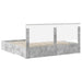 Cadru de pat cu sertar Gri din beton 180 x 200 cm Lemn compozit - WALTI WALTI