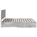 Cadru de pat cu sertar Gri din beton 180 x 200 cm Lemn compozit - WALTI WALTI