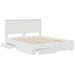 Cadru de pat cu headboard Alb 160 x 200 cm Lemn compozit - WALTI WALTI