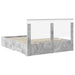 Cadru de pat cu sertar Gri din beton 160 x 200 cm Lemn compozit - WALTI WALTI