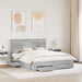 Cadru de pat cu headboard Gri Sonoma 160 x 200 cm Lemn compozit - WALTI WALTI