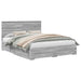 Cadru de pat cu headboard Gri Sonoma 160 x 200 cm Lemn compozit - WALTI WALTI