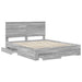 Cadru de pat cu headboard Gri Sonoma 160 x 200 cm Lemn compozit - WALTI WALTI