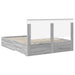 Cadru de pat cu headboard Gri Sonoma 160 x 200 cm Lemn compozit - WALTI WALTI