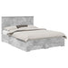 Cadru de pat cu sertar Gri din beton 150 x 200 cm Lemn compozit - WALTI WALTI