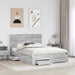 Cadru de pat cu headboard Gri Sonoma 150 x 200 cm Lemn compozit - WALTI WALTI