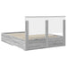 Cadru de pat cu headboard Gri Sonoma 150 x 200 cm Lemn compozit - WALTI WALTI