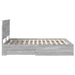 Cadru de pat cu headboard Gri Sonoma 150 x 200 cm Lemn compozit - WALTI WALTI