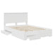 Cadru de pat cu headboard Alb 140 x 200 cm Lemn compozit - WALTI WALTI