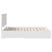 Cadru de pat cu headboard Alb 140 x 200 cm Lemn compozit - WALTI WALTI