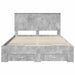 Cadru de pat cu sertar Gri din beton 140 x 200 cm Lemn compozit - WALTI WALTI