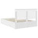 Cadru de pat cu headboard Alb 140 x 190 cm Lemn compozit - WALTI WALTI