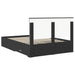 Cadru de pat cu headboard Negru 140 x 190 cm Lemn compozit - WALTI WALTI