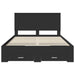 Cadru de pat cu headboard Negru 140 x 190 cm Lemn compozit - WALTI WALTI