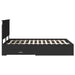 Cadru de pat cu headboard Negru 140 x 190 cm Lemn compozit - WALTI WALTI