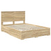 Cadru de pat cu sertar Stejar Sonoma 140 x 190 cm Lemn compozit - WALTI WALTI