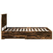 Cadru de pat Stejar fumuriu 140 x 190 cm Lemn compozit - WALTI WALTI