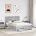 Cadru de pat cu headboard Gri Sonoma 140 x 190 cm Lemn compozit - WALTI WALTI