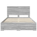 Cadru de pat cu headboard Gri Sonoma 140 x 190 cm Lemn compozit - WALTI WALTI
