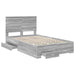 Cadru de pat cu headboard Gri Sonoma 120 x 200 cm Lemn compozit - WALTI WALTI