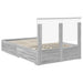 Cadru de pat cu headboard Gri Sonoma 120 x 200 cm Lemn compozit - WALTI WALTI