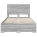 Cadru de pat cu headboard Gri Sonoma 120 x 200 cm Lemn compozit - WALTI WALTI
