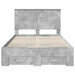 Cadru de pat cu sertar Gri din beton 120 x 190 cm Lemn compozit - WALTI WALTI