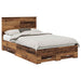 Cadru de pat cu headboard Lemn vechi 120 x 190 cm Lemn compozit - WALTI WALTI