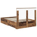 Cadru de pat cu headboard Lemn vechi 120 x 190 cm Lemn compozit - WALTI WALTI