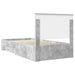 Cadru de pat cu sertar Gri din beton 100 x 200 cm Lemn compozit - WALTI WALTI