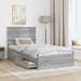 Cadru de pat cu headboard Gri Sonoma 100 x 200 cm Lemn compozit - WALTI WALTI