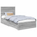Cadru de pat cu headboard Gri Sonoma 100 x 200 cm Lemn compozit - WALTI WALTI