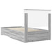 Cadru de pat cu headboard Gri Sonoma 100 x 200 cm Lemn compozit - WALTI WALTI