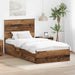 Cadru de pat cu headboard Lemn vechi 100 x 200 cm Lemn compozit - WALTI WALTI