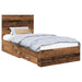 Cadru de pat cu headboard Lemn vechi 100 x 200 cm Lemn compozit - WALTI WALTI