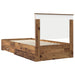Cadru de pat cu headboard Lemn vechi 100 x 200 cm Lemn compozit - WALTI WALTI
