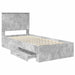 Cadru de pat cu sertar Gri din beton 90 x 200 cm Lemn compozit - WALTI WALTI