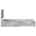 Cadru de pat cu sertar Gri din beton 90 x 200 cm Lemn compozit - WALTI WALTI