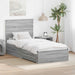 Cadru de pat cu headboard Gri Sonoma 90 x 200 cm Lemn compozit - WALTI WALTI