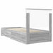 Cadru de pat cu headboard Gri Sonoma 90 x 200 cm Lemn compozit - WALTI WALTI
